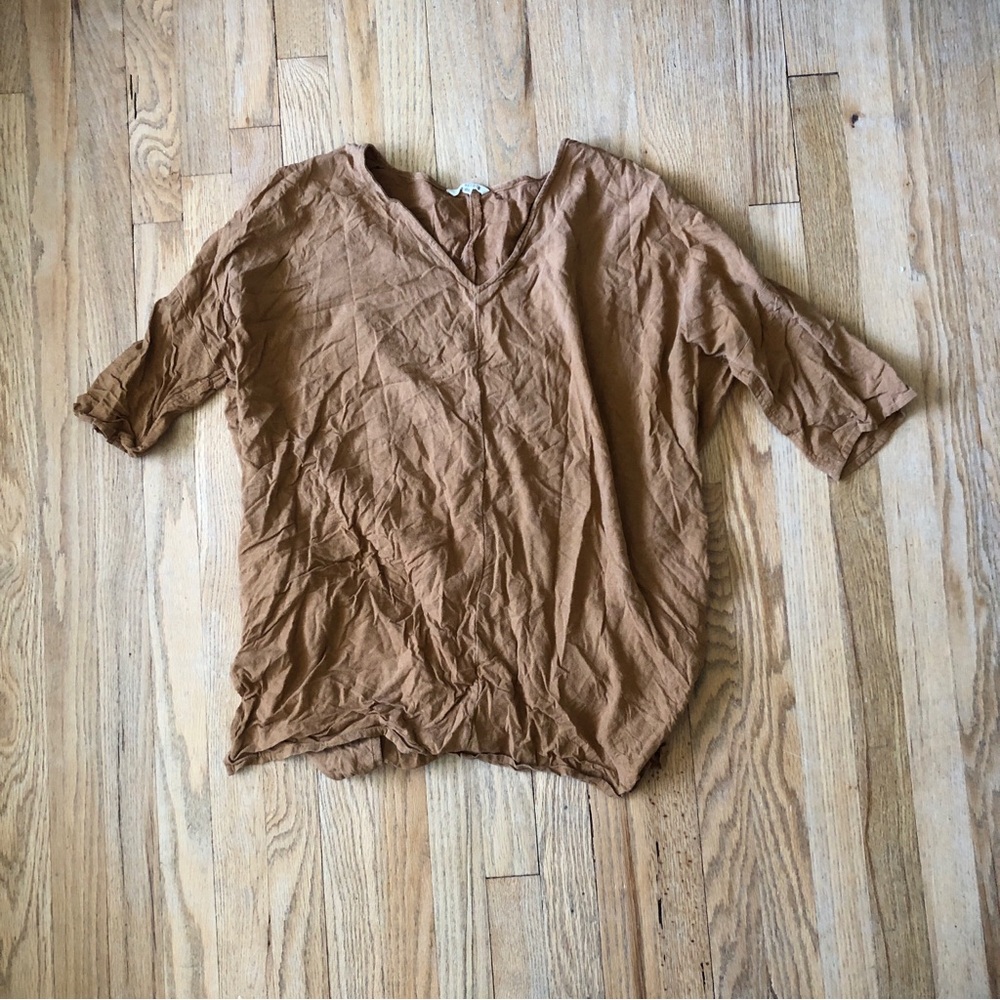 Ali Golden Tunic Top, Silk Noil